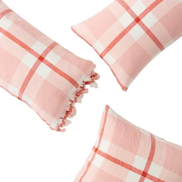 Cotton Candy & Toffee Ruffle Pillowcase Set