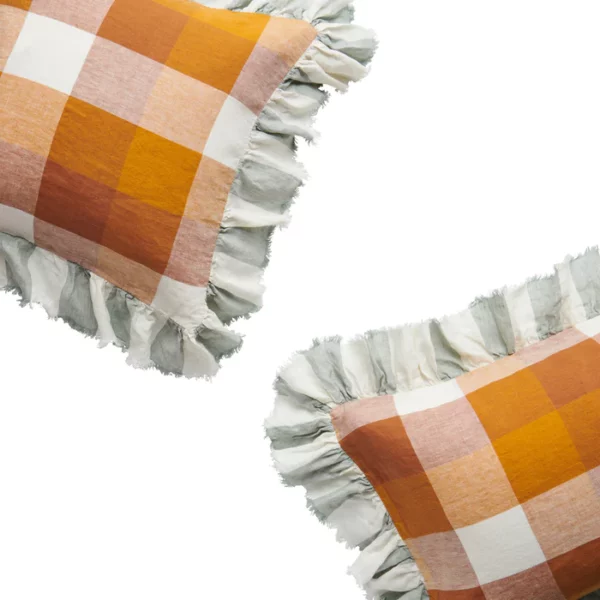 Biscuit & Fog Ruffle Pillowcase Set of Two