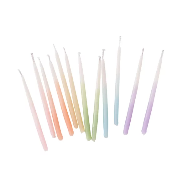 Assorted Ombre Beeswax Birthday Candles - Image 2