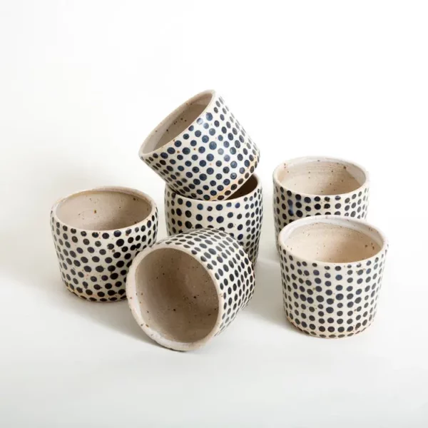 Black Polka Dot Tumblers