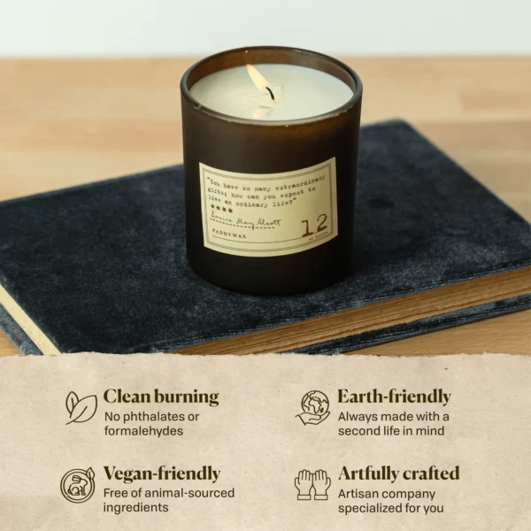 Library 6 oz Candle - Louisa May Alcott - Image 4