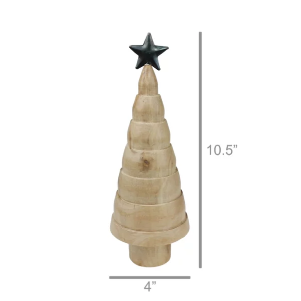 Copenhagen Tree with Star, Wood, Medium - Image 2