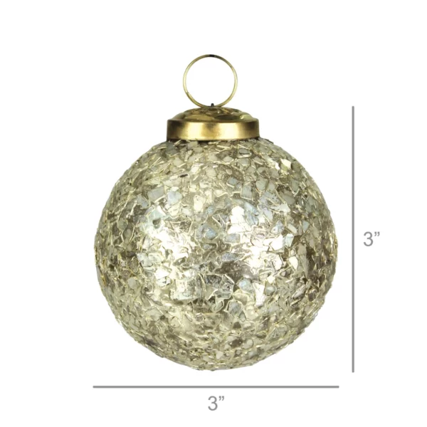 Elsa Glass Flake Ornament - 3” - Image 2