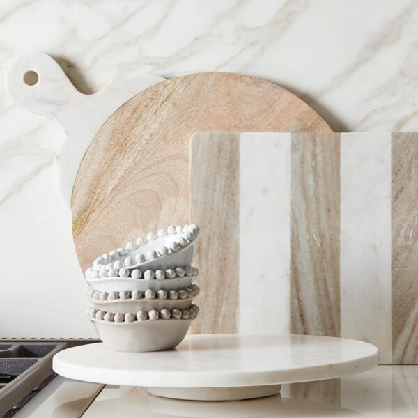Small Dotted Edge Bowl, White - Image 3
