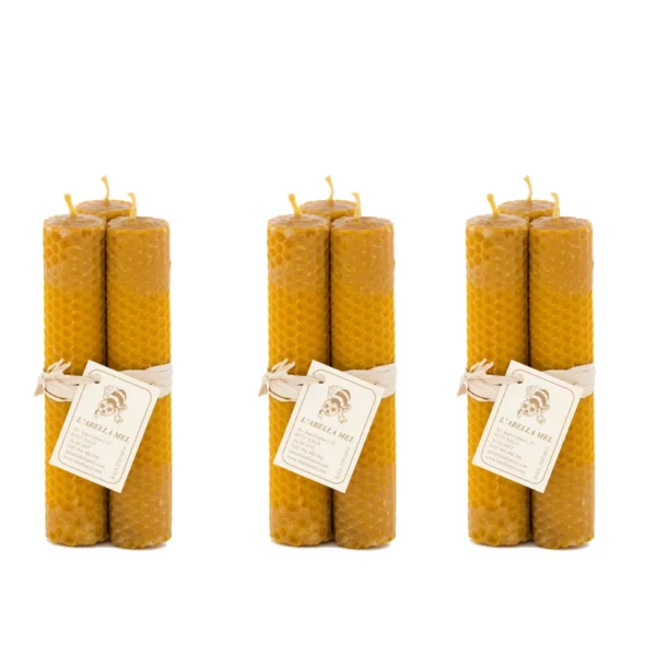 L'abellamel Candles, 5.91" x 1.18", 3 Packs of 3