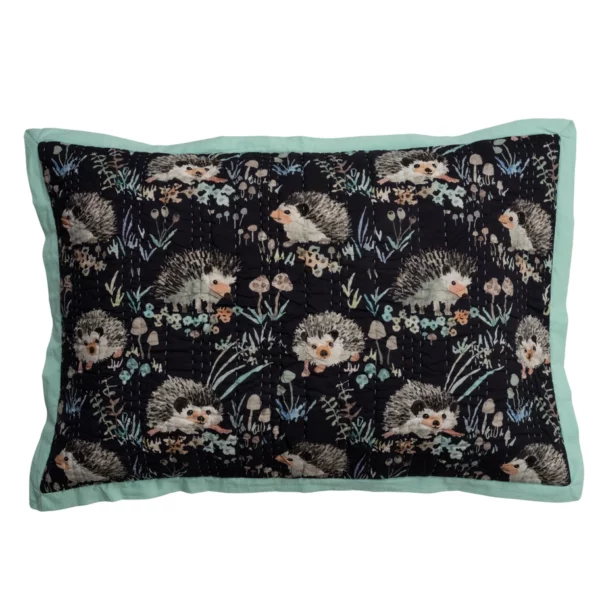 Kantha Pillow, Hedgehogs, 20" x 30"