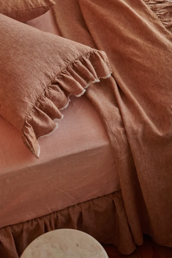 Cinnamon Ruffle Flat Sheet - Image 2