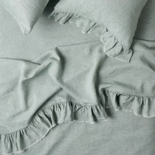 Fog Ruffle Flat Sheet