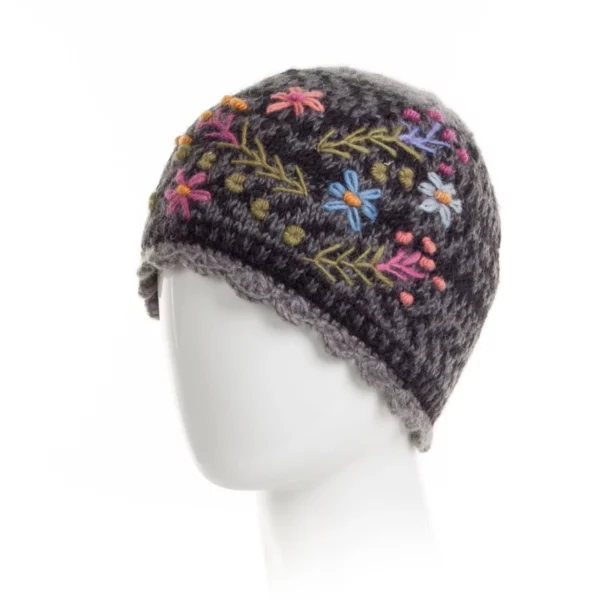 Women's Wool Knit Beanie - Sadie, Black