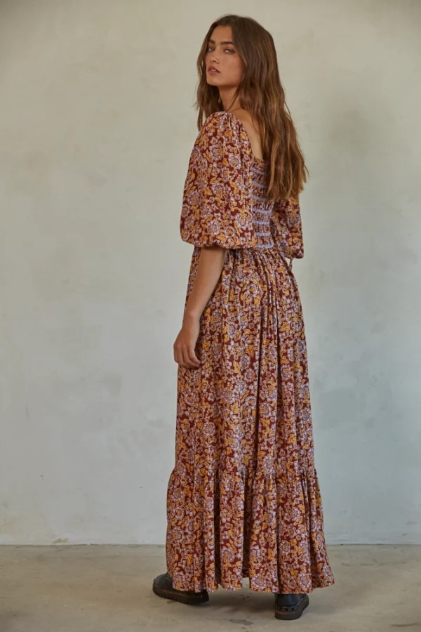 Maroon Floral Maxi Dress - By Together - Image 3