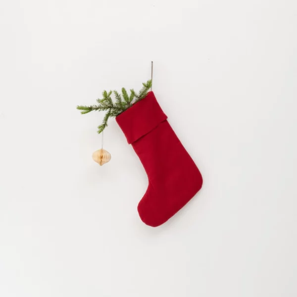 Lava Falls Linen Christmas Stocking