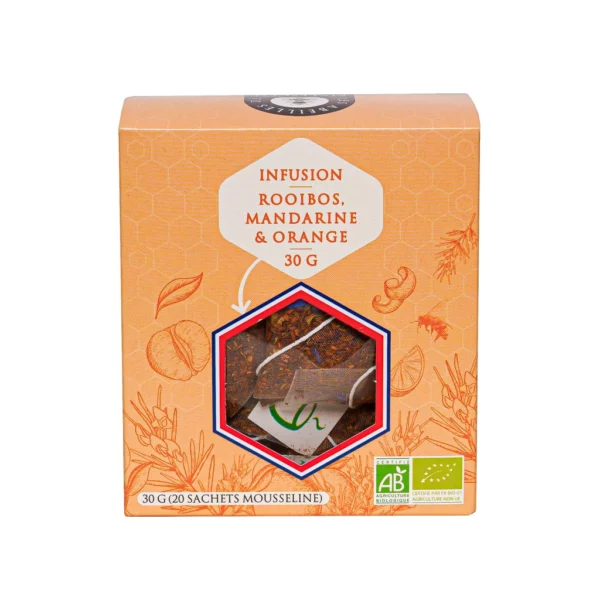 Tangerine and Orange Organic Rooibos Tea, 20 Teabags, Set