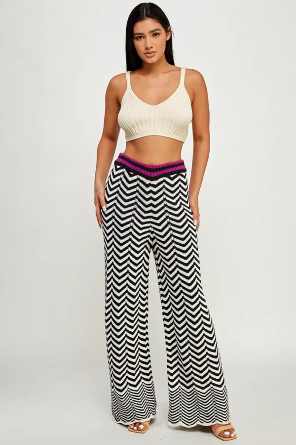 Crochet Wide-Leg Trousers