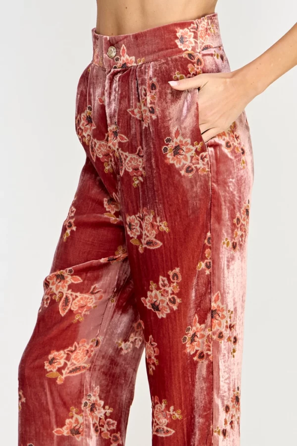 Floral Velvet Trousers - Image 5