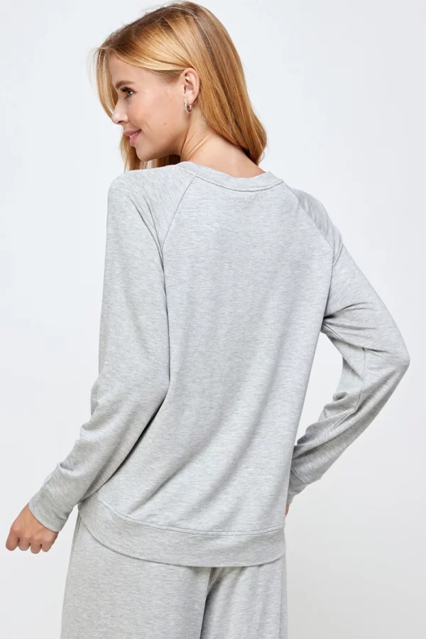 French Terry Round Neck Top - Image 3