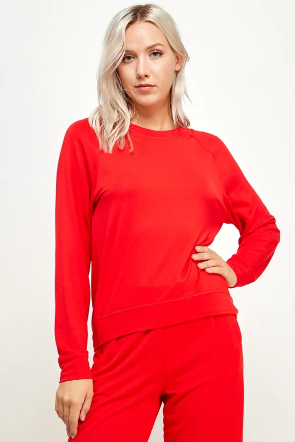 French Terry Round Neck Top - Image 10