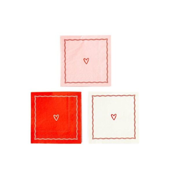 Middle Heart Cocktail Napkin Set - Image 2