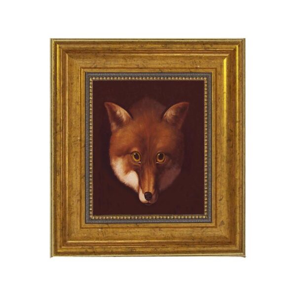 Sly Fox Head by Reinagle Framed Oil Painting Print on Canvas