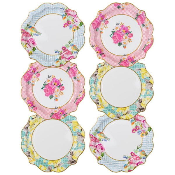 Truly Scrumptious, Pretty Floral Plates, 12 Pack