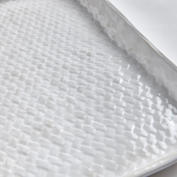 Corinne Serving Platter, White, Ceramic - Image 2