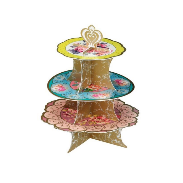 Truly Scrumptious 3 Tier Floral Cake Cardboard Stand - Image 4