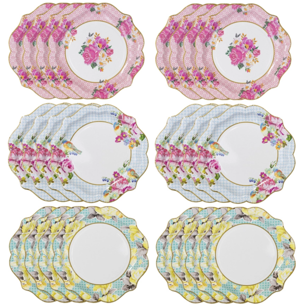 Truly Scrumptious, Floral Paper Plates, 24 Pack