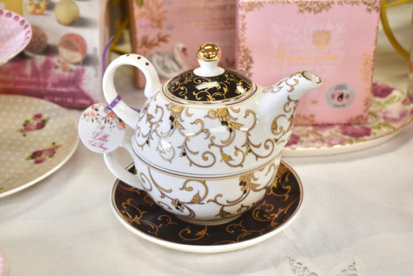 Indulge in Solo Tea Time with the Regency Black Baroque Tea for One Set