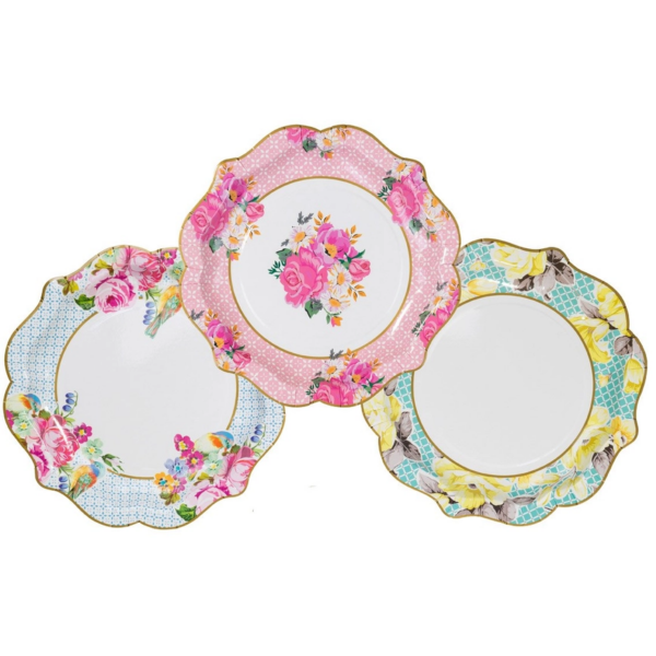 Truly Scrumptious, Pretty Floral Plates, 12 Pack - Image 2