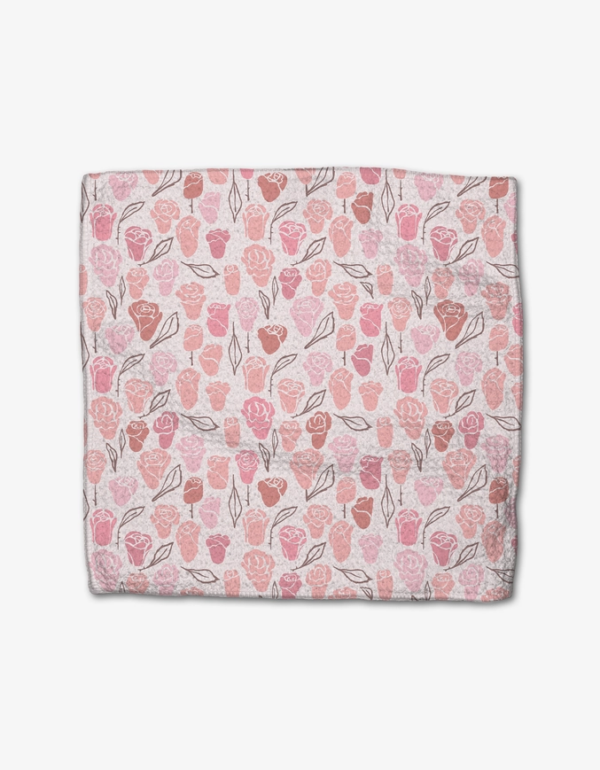 Geometry Neutral Rose Dishcloth Set: Sustainable Romance for Your Kitchen - Image 2