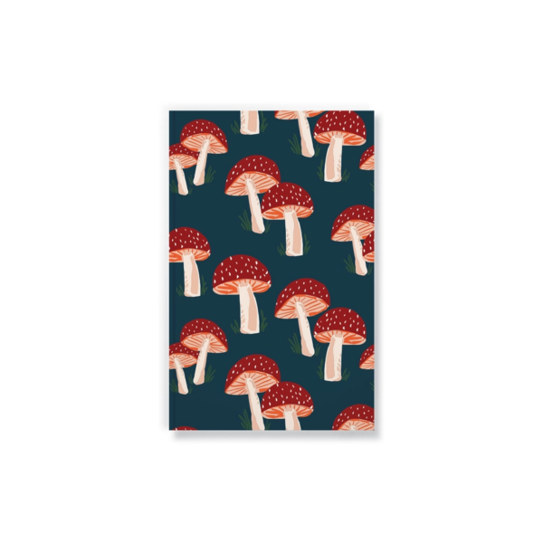Into the Enchanted Grove: Navy Mushroom Layflat Journal Notebook