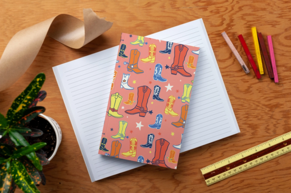 Colorful Boots: Step into Inspiration with a Layflat Journal (Small) - Image 4