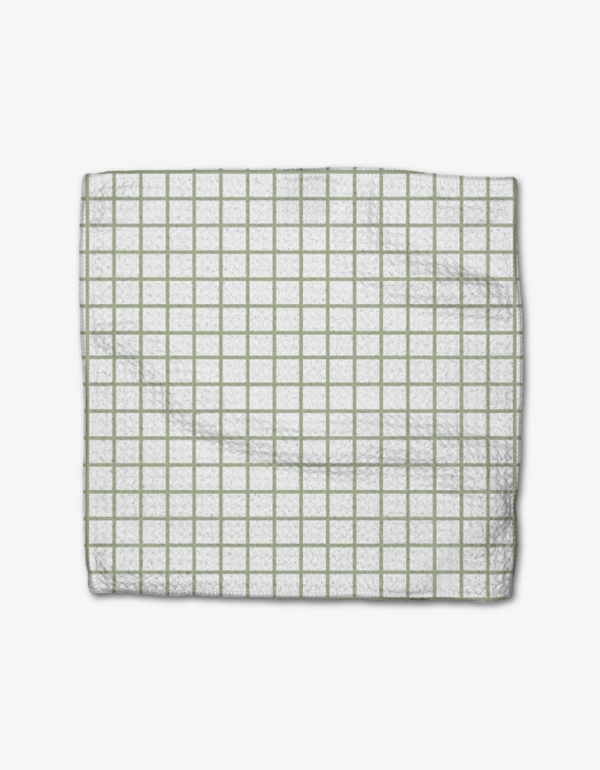 Geometry Sweet Mint Dishcloth Set: Eco-Friendly Cleaning with a Refreshing Touch (3-Pack, 10"x10") - Image 2