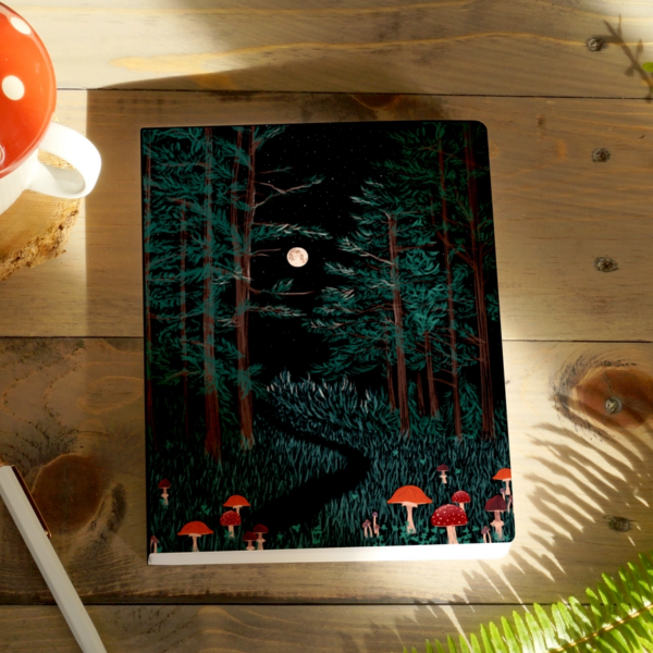 Moonrise Forest Layflat Journal Notebook: Unveiling Creativity in the Moonlight - Image 4