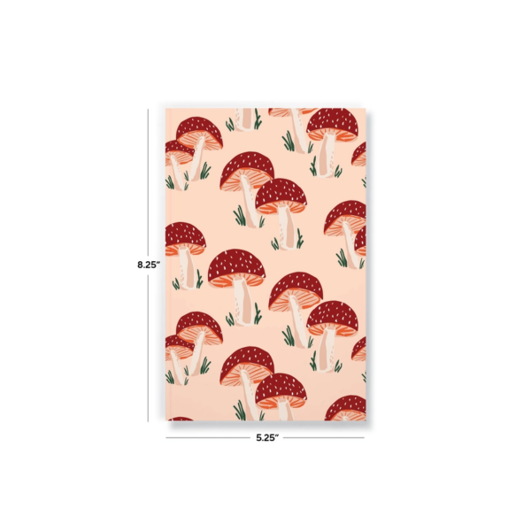 Blushing Blooms: Capture Your Dreams in the Peach Mushrooms Classic Layflat Journal Notebook - Image 3