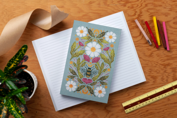 Savor Every Note: Honeybee Tea Classic Layflat Journal Notebook - Image 4