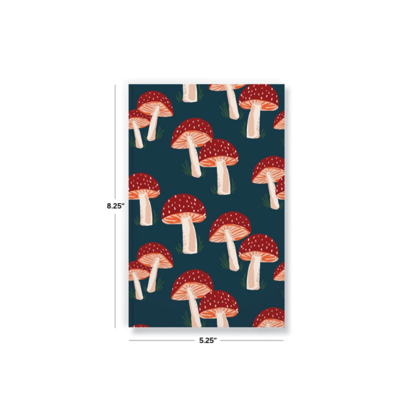 Into the Enchanted Grove: Navy Mushroom Layflat Journal Notebook - Image 2
