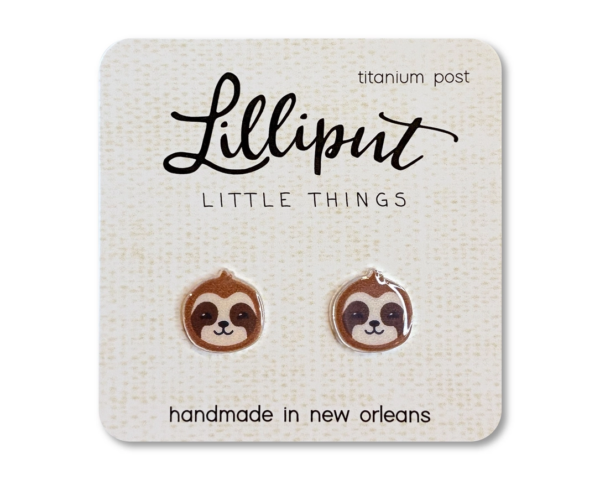 Hang Loose with These Adorable Sloth Titanium Earrings