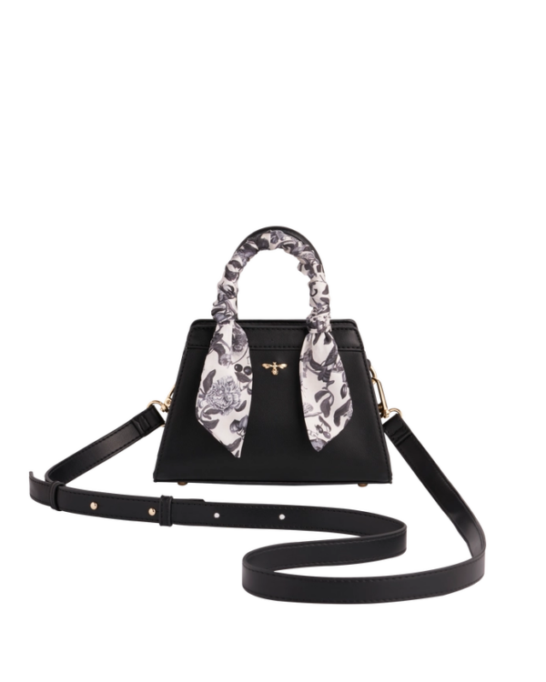 Fable Tree of Life Black Mini Structured Tote: Chic Accessory for Every Occasion