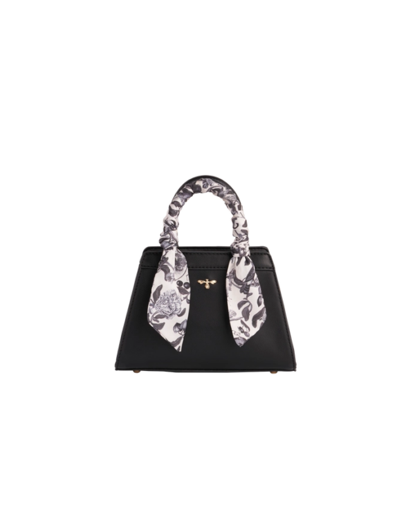 Fable Tree of Life Black Mini Structured Tote: Chic Accessory for Every Occasion - Image 6