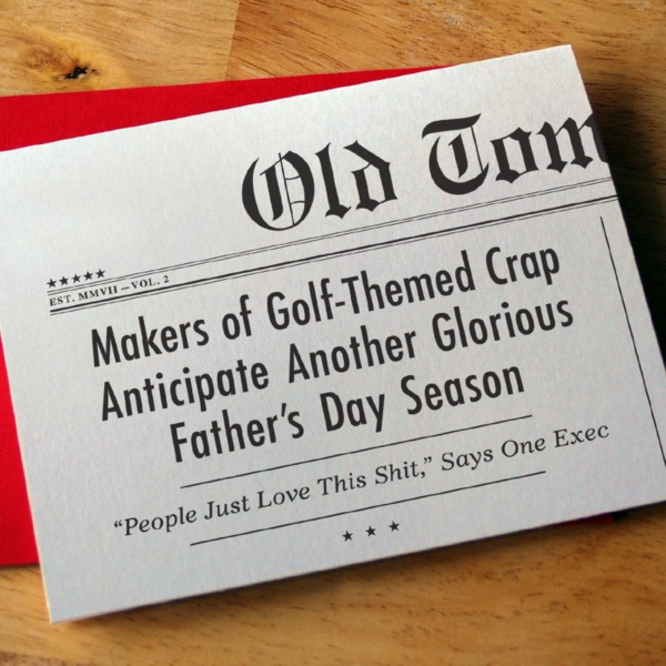 Fore! Father's Day Fun: A Hole-in-One Greeting Card