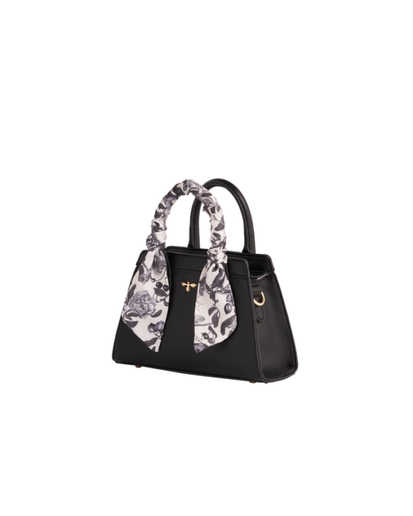 Fable Tree of Life Black Mini Structured Tote: Chic Accessory for Every Occasion - Image 5