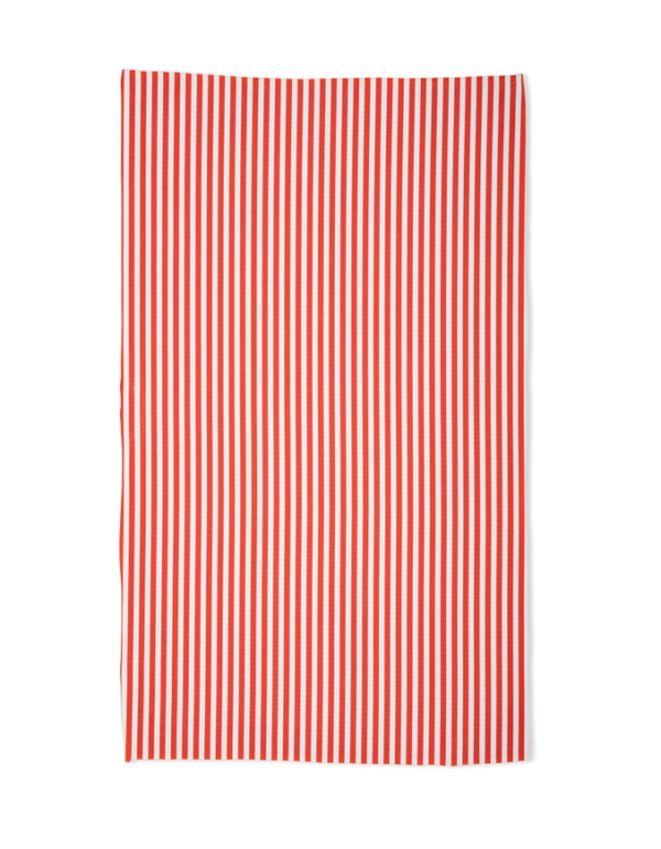 Summon the Summer Spirit with the Sustainable Summer Stripe Red Tea Towel!