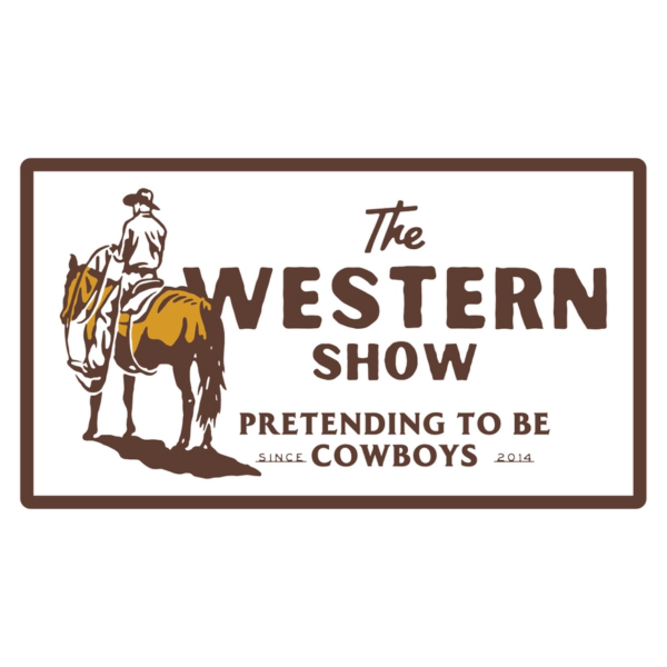 The Not-So-Dusty Trail: Western Show Sticker (4" x 2.3" Matte Vinyl)