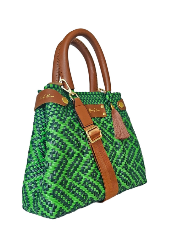 Mini Less Pollution Convertible Crossbody Bag - Emerald: Sustainable Style on the Go - Image 5