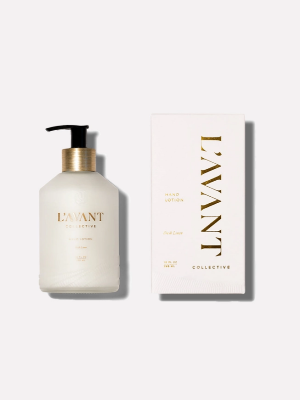 L'AVANT Fresh Linen Hand Lotion (Glass Bottle) | Luxurious, Hydrating Lotion for Dry Hands - Image 3