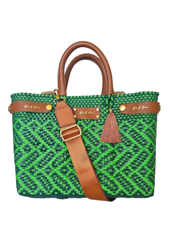 Mini Less Pollution Convertible Crossbody Bag - Emerald: Sustainable Style on the Go - Image 3