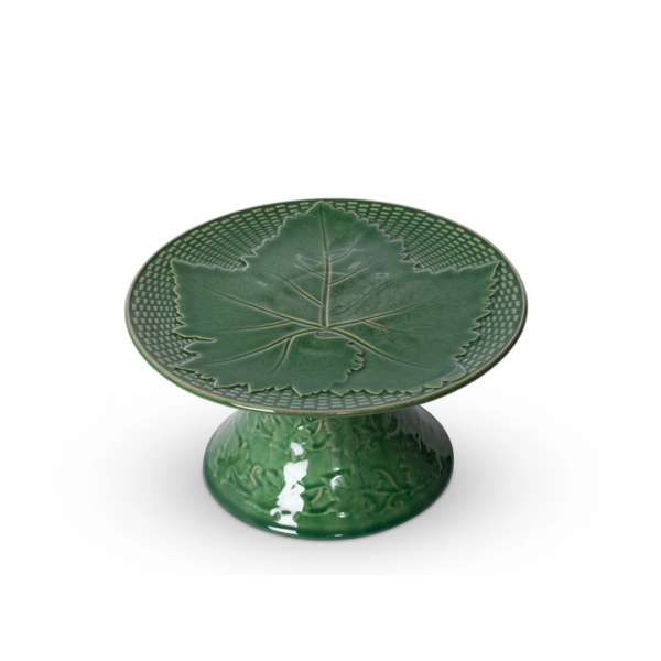 Park Hill Collection Green Glazed Cake Stand (Small) | 8" Stand for Desserts & Display