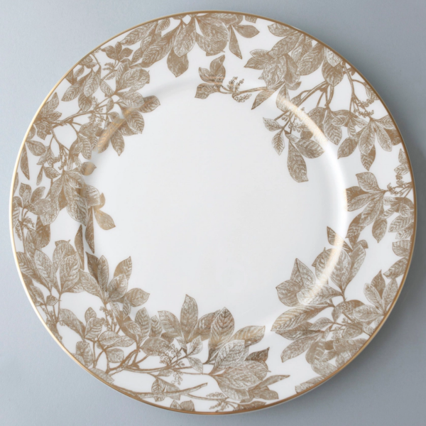 Caskata Arbor Gold Rimmed Charger Plate (Set of 4) | 12.25" Premium Porcelain Charger with Delicate Gold Motif - Image 2