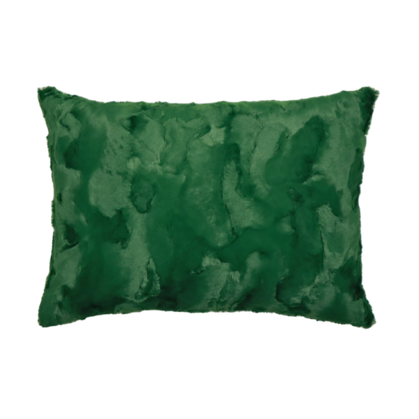 Luxe Emerald Faux Fur Pillow - Isla by Piper Collection (22"x22")