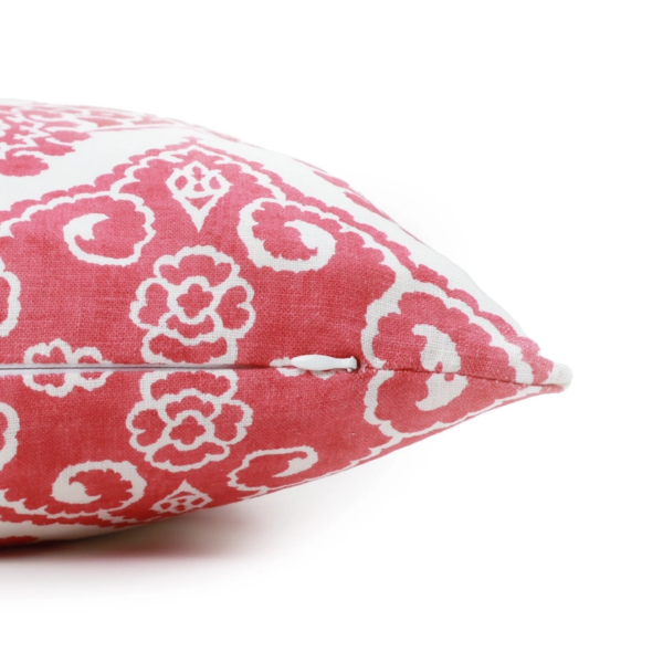 Camilla Medallion Pillow - Pink & White (Luxury Throw Pillow, 22" x 22") - Image 2